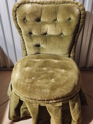 Vintage green velvet - velvet, tufted