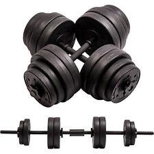 REBOXED 30kg Dumbbell Barbell Adjustable Bar Weight Lift Training Home Gym