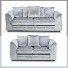 Crushed velvet sofa - crushed,