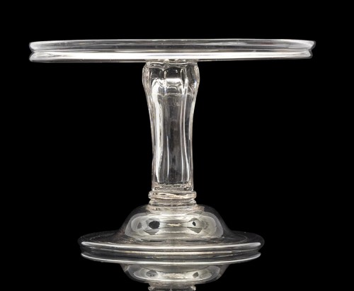Antique georgian glass tazza - glass,