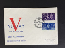 GB 1970 VJ DAY 25th ANNIVERSARY COVER WITH 1946 VICTORY SET