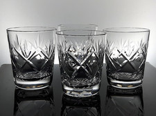 4x Cut Crystal 7cm / 90ml Shot