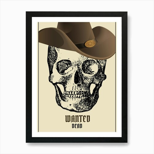 Wanted dead art - wanted, framed