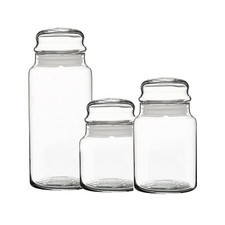 Glass Storage Jars 3pcs