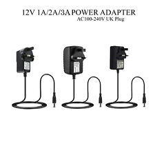 UK MAINS 12V 2A 1A POWER SUPPLY SWITCHING ADAPTER AC/DC 100-240V FOR CCTV LIGHT