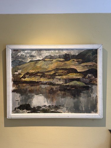 Mid century oil board - oil, on