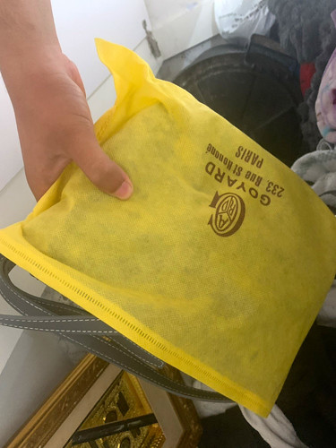 Goyard yellow logo canvas - goyard,