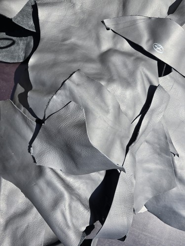 2kg black leather - leather, offcuts