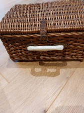 Vintage Brexton wicker picnic basket - small