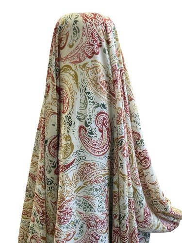 Printed challis viscose fabric - printed,