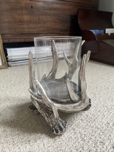 Glass stag horn - horn, holder