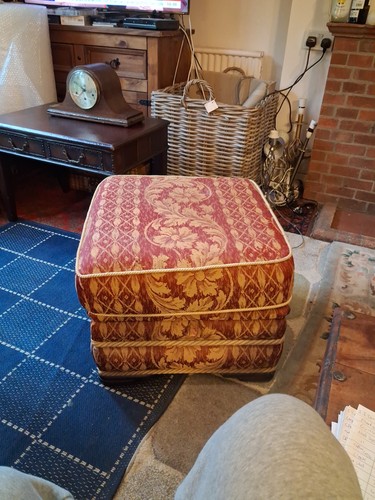 Vintage footstool with storage - with,