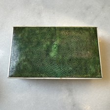 Antique Victorian Shagreen Box Trinket Case Jewellery Box