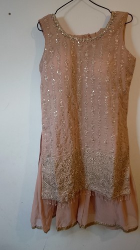 Pink shafoon dress round - dress,