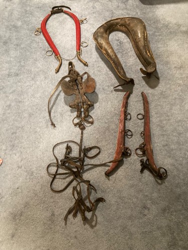 Antique leather horse collar - antique,