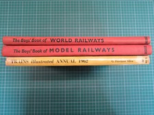 BOYS BOOK OF WORLD & MODEL RAILWAYS + TRAINS ILLUSTRATED ANNUAL 1962 JOBLOT