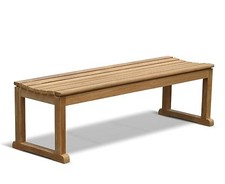Teak backless garden bench - garden,