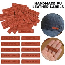 Brown PU Leather Labels –
