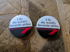 2 x 1980s Pinback Badge -