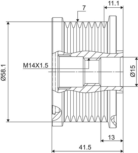 Fits valeo 588082 freewheel - 588082,