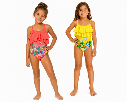 Girls swimsuit coral - girls,