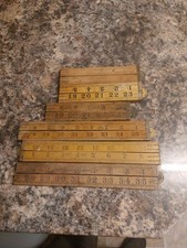 Vintage Wooden Rulers X 6 Boxwood Rabone Etc