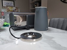 Swan Electric Kettle Pure Gray With Spotless Wooden Handle