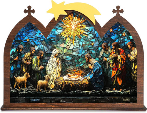 Wooden nativity set - set, vintage