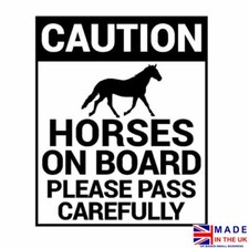 Horses On Board sticker, vinyl