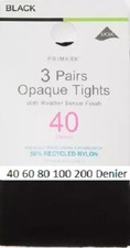 PRIMARK BLACK 3 Pairs Ladies