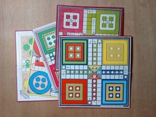 Bundle Of Vintage Ludo  Boards (5) Harlesden Waddingtons 