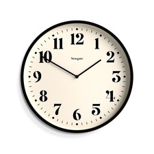 Newgate® Number Two Wall Clock Classic Black Bold Arabic Dial Silent Quartz
