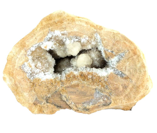 Aragonite crystal geode - in,