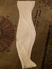 WOLFORD MULTITUBE WHITE SHEER STRAPLESS DRESS SZ M,