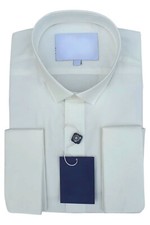 Mens Ivory Cotton Shirt Modern