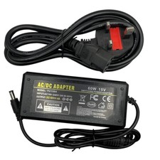 AC DC 60W 15V 4A Power Supply Adapter Charger DC Jack 5.5mm*2.1mm (2.5mm)