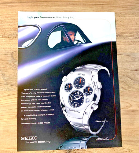 Seiko sportura kinetic watch - seiko,