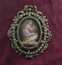 Antique French Swiss Painted