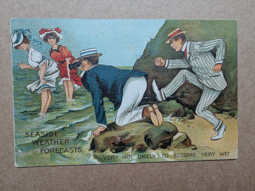 Old postcard artist women - old,