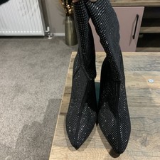 Zara Ladies Sparkling Cowboy Style Boots Size 7 UK