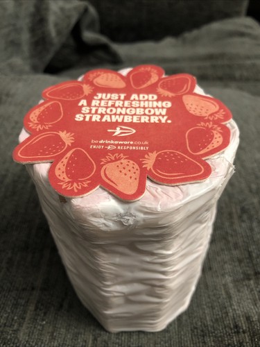 Strongbow strawberry beer mats - strawberry,