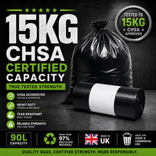 90L Refuse Sacks – Black