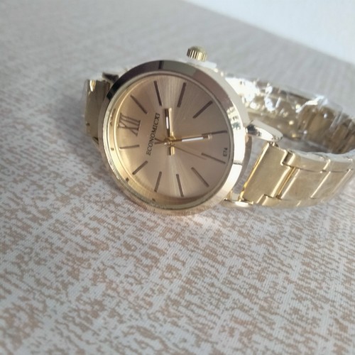 Ladies gold plated wrist watch - gold,