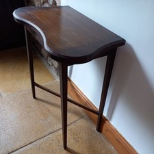 Antique Card Occasional Hall Console Table Mahogany Green baize opens 38 to 76cm