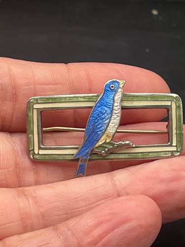 Silver and guilloche enamel