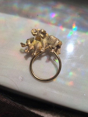 Gold tone elephant eye glasses - elephant,