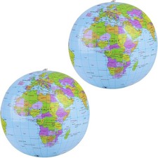 Inflatable Global World Globe,2 PCS Globes of Earth Globe for Kids Educational 