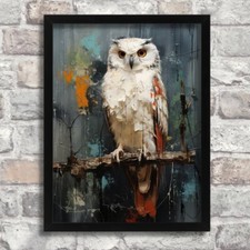 Oil Style Owl Wall Art Picture