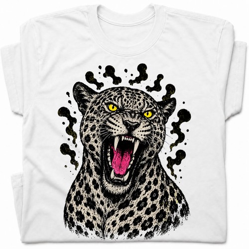 Fierce leopard roaring tiger - fierce,