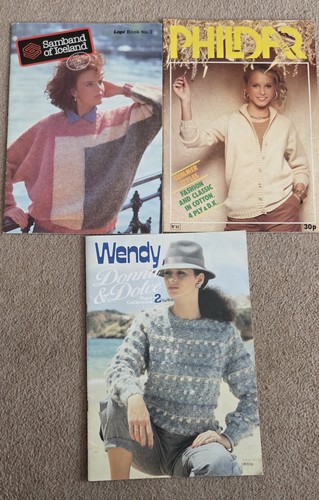 Three vintage knitting pattern - knitting,